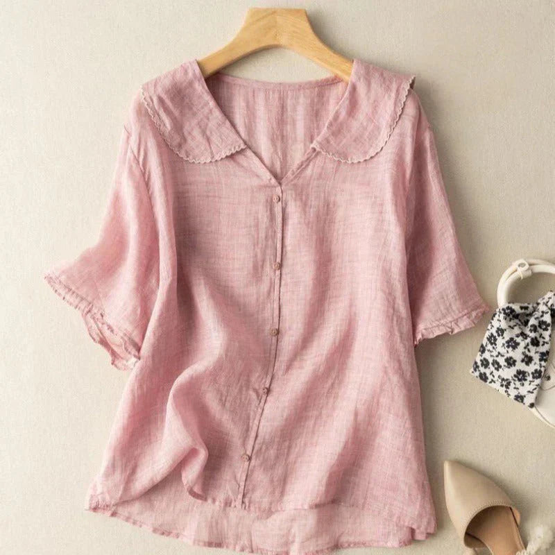 Adele™ - Elegant and airy linen blouse