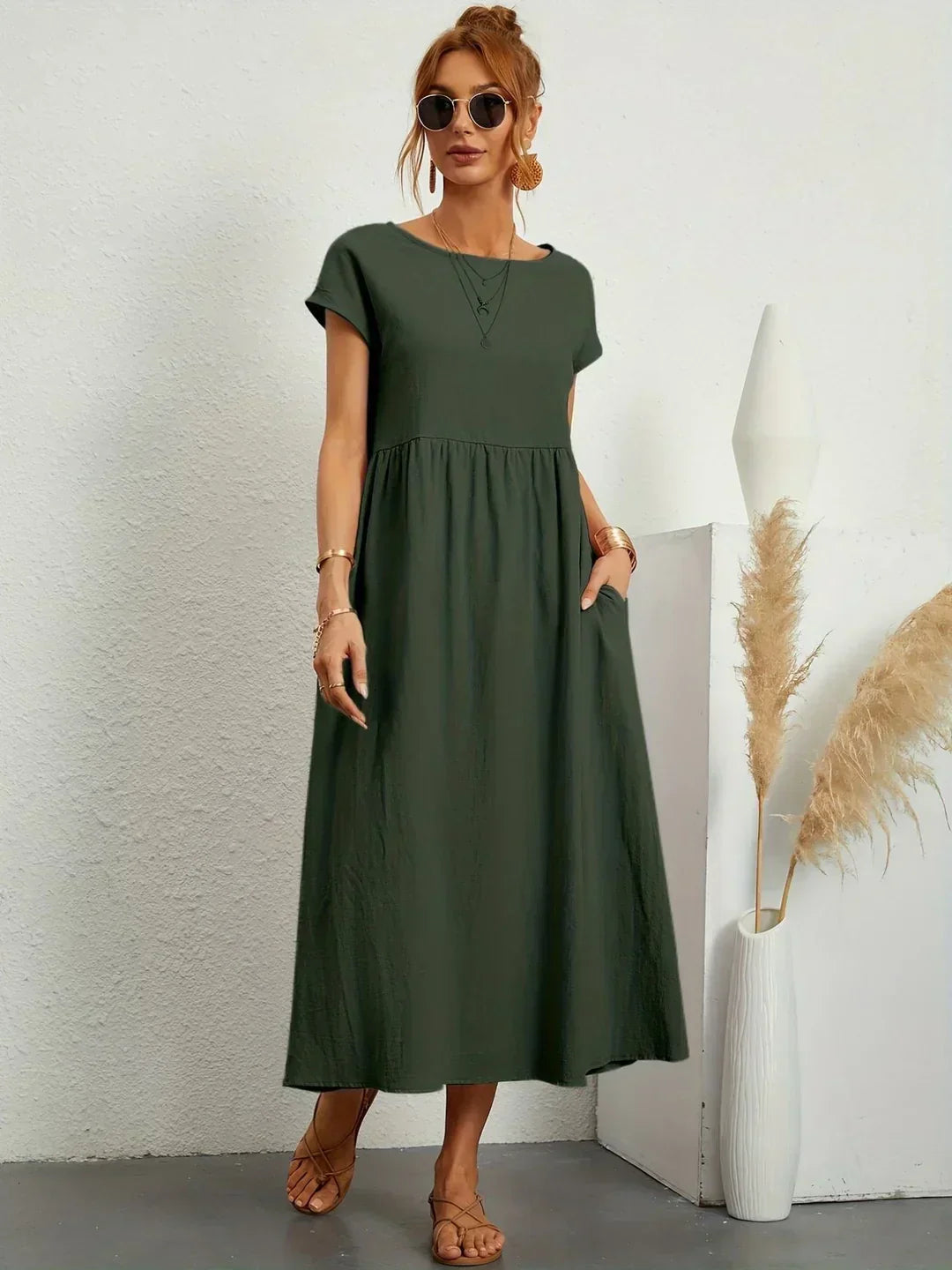 Anja™ - Elegant, cozy dress with practical pockets