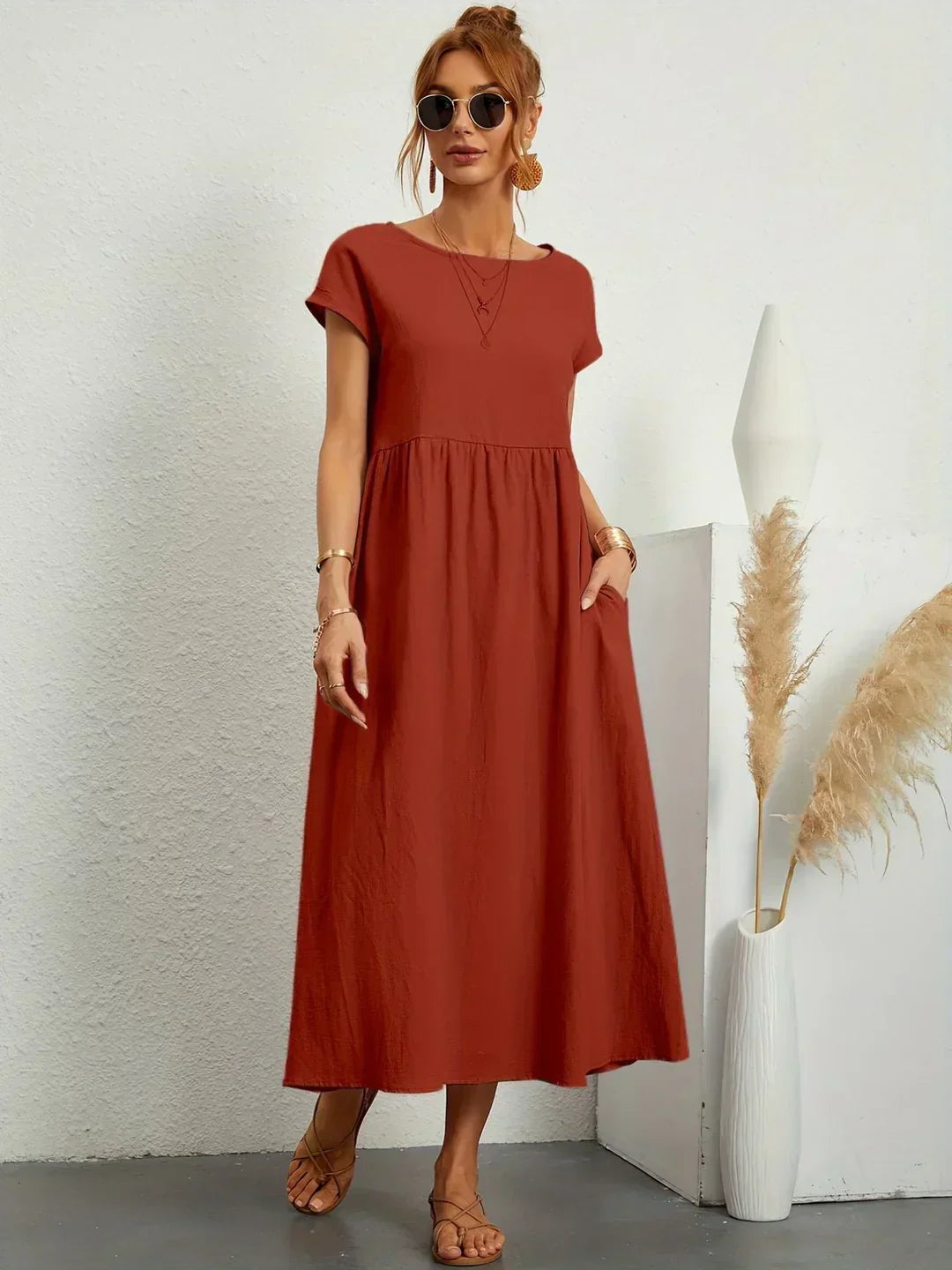 Anja™ - Elegant, cozy dress with practical pockets