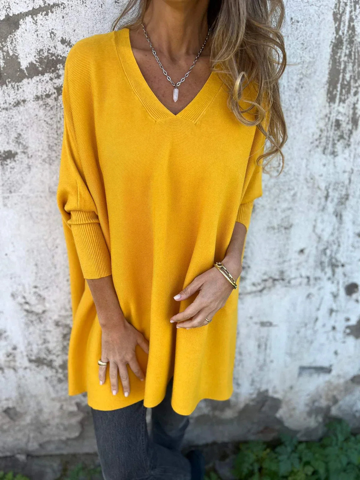 Carmen™ - Luxurious oversized V-neck sweater