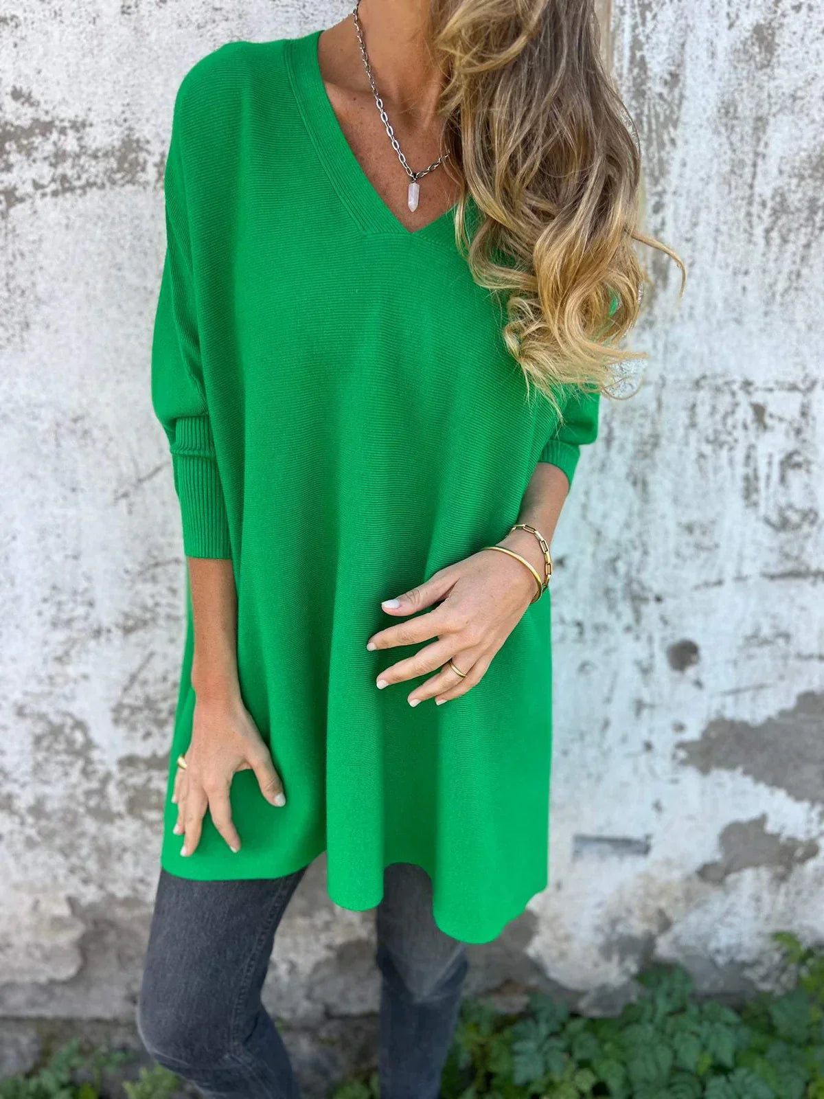 Carmen™ - Luxurious oversized V-neck sweater