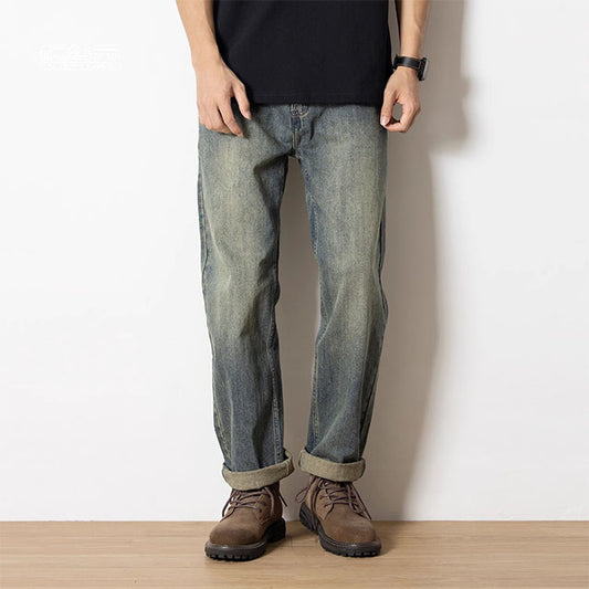 Retro Løse Jeans med Lige Ben
