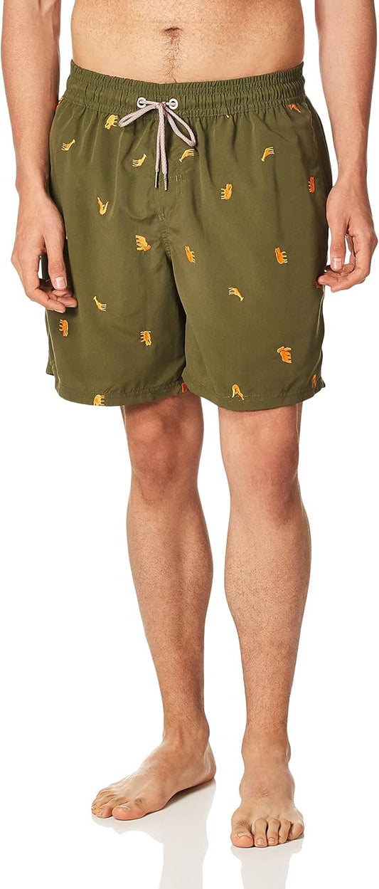 Svømmeshorts med girafmønster