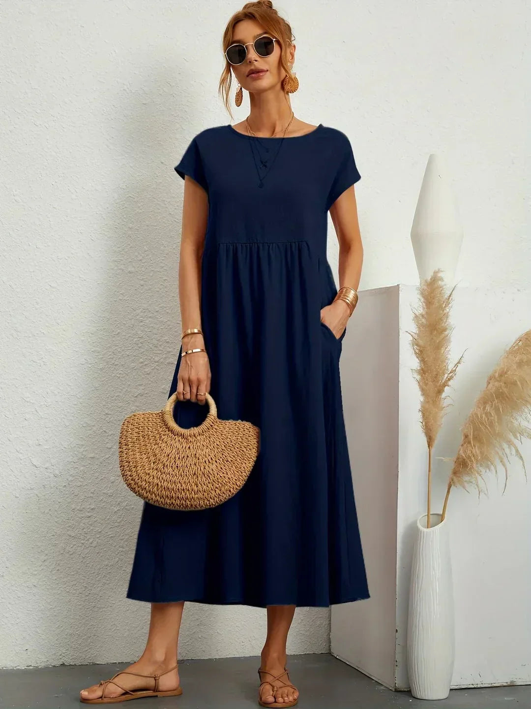 Anja™ - Elegant, cozy dress with practical pockets