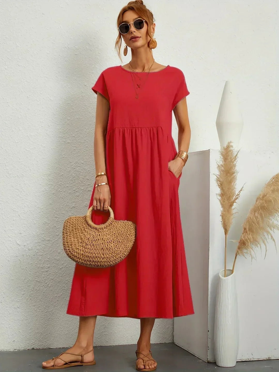 Anja™ - Elegant, cozy dress with practical pockets