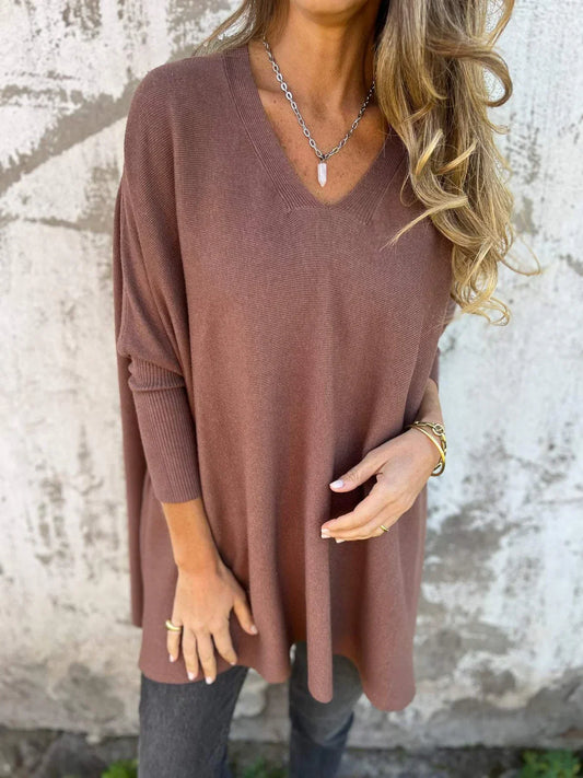 Carmen™ - Luxurious oversized V-neck sweater
